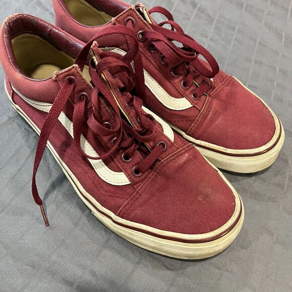 Vans Old Skool Sz 8.5, Bordeaux/red - Picture 1 of 5